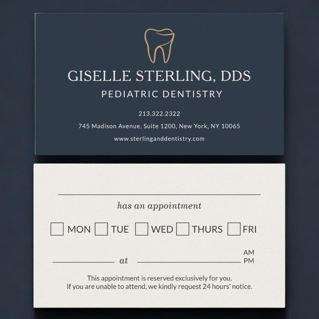 Paediatrics Dentistry Tooth Appointment Reminder Card (Creator Uploaded)