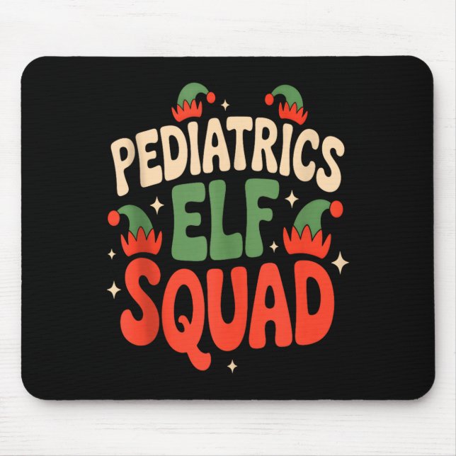 Paediatrics Elf Squad Funny Christmas Tank Top  Mouse Pad (Front)