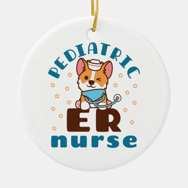 Paediatrics ER Nurse Ceramic Ornament (Front)