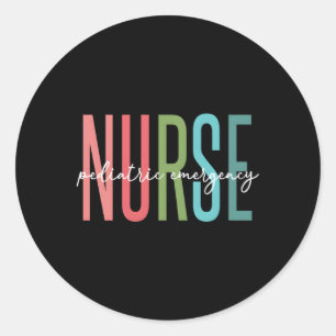 Paediatrics Er Nurse Emergency Room Rn Nursing App Classic Round Sticker