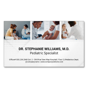 Paediatrics   Medical Health Care Workers Magnetic Business Card