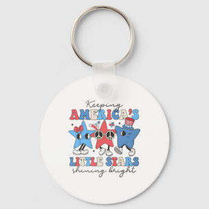 Paediatrics Nurse 4th Of July Little Stars Shining Key Ring