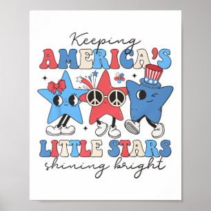 Paediatrics Nurse 4th Of July Little Stars Shining Poster