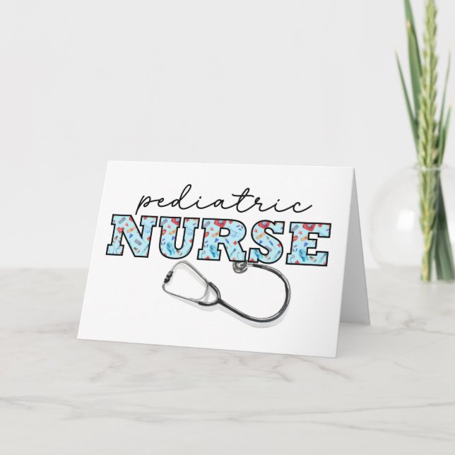 Paediatrics NURSE Appreciation on Nurses Day Card (Front)
