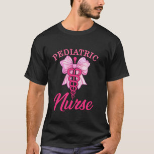 Paediatrics Nurse Coquette Bow Nurse Christmas T-Shirt