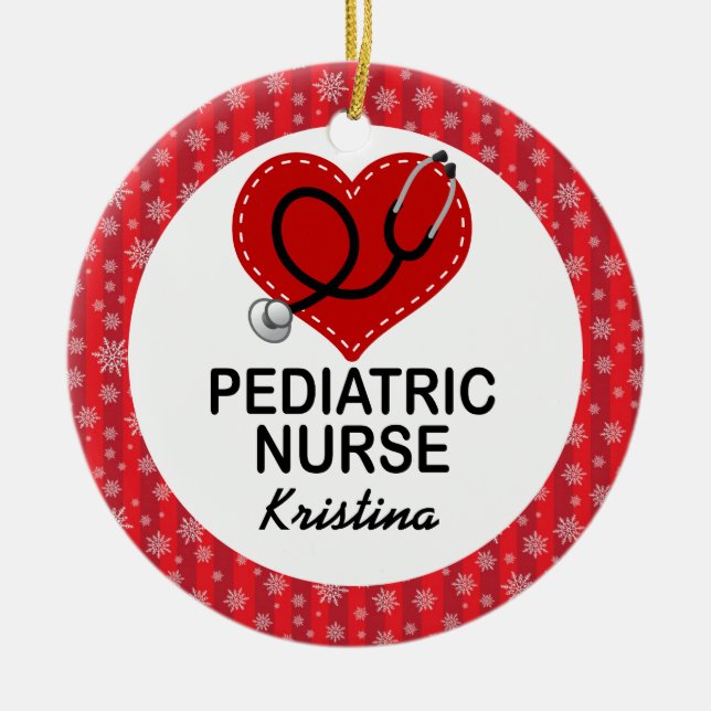 Paediatrics Nurse Custom Gift Ornament (Front)