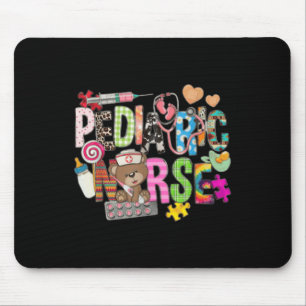 Paediatrics Nurse Cute Colourful Bear Funny Paedia Mouse Pad