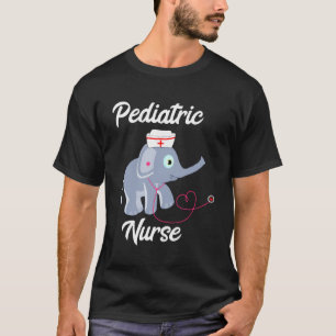 Paediatrics Nurse Elephant Baby Cute Picu Nursing T-Shirt