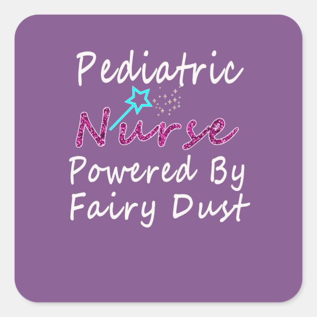 Paediatrics Nurse fairy 2 Square Sticker (Front)