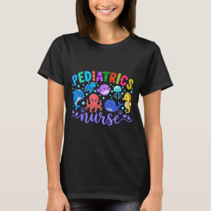 Paediatrics Nurse Fish Ocean Animals Sea Crew T-Shirt