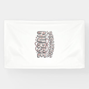 Paediatrics Nurse Floral Vintage Engraving Design_ Banner