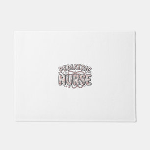 Paediatrics Nurse Floral Vintage Engraving Design_ Doormat