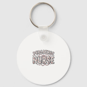 Paediatrics Nurse Floral Vintage Engraving Design_ Key Ring