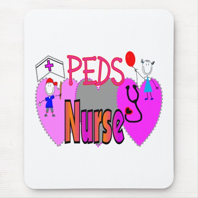 Paediatrics Nurse Gifts, Unique Fun Designs Mouse Pad (Front)