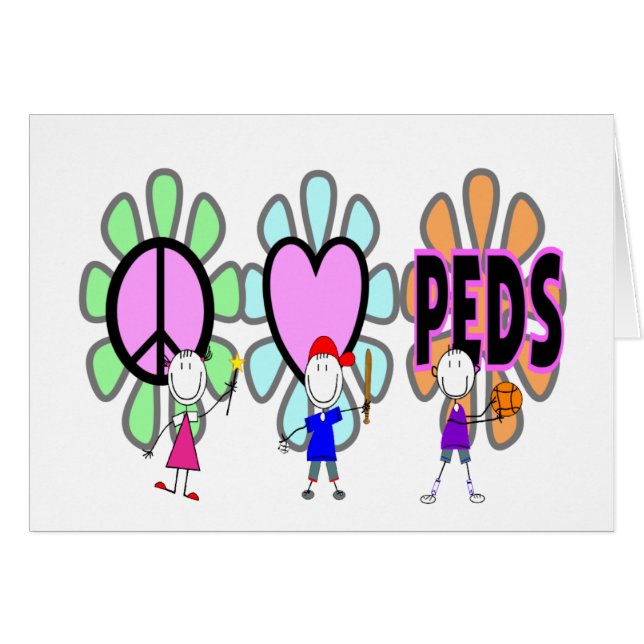 Paediatrics Nurse "Peace-Love-Paediatrics" Gifts (Front Horizontal)