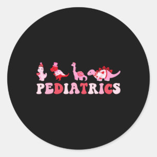 Paediatrics Nurse Peds Nursing Cute Dinosaurs Vale Classic Round Sticker