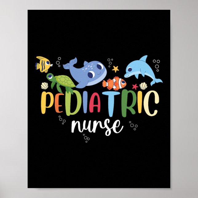 Paediatrics Nurse Peds Ocean Sea Appreciation Pedi Poster (Front)