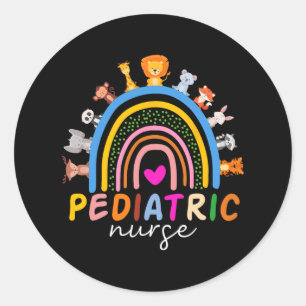 Paediatrics Nurse Peds Rn Paediatrician Animals Ra Classic Round Sticker
