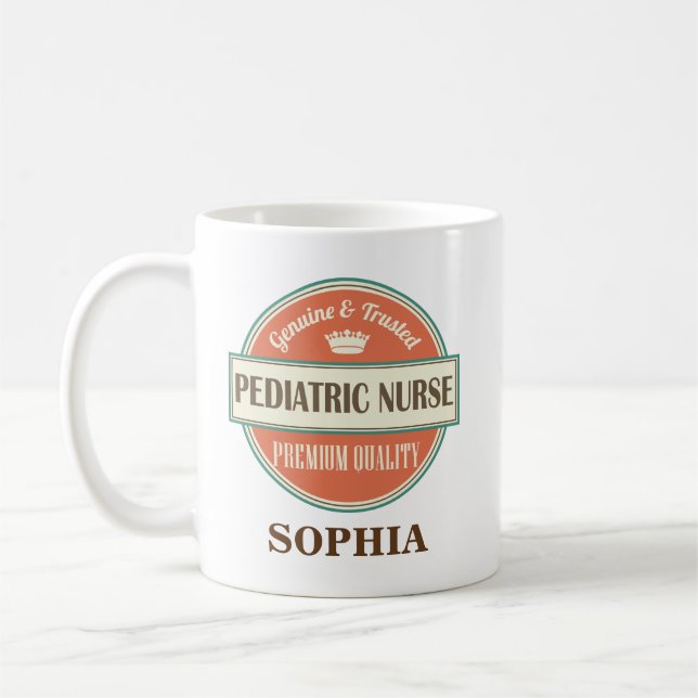 Paediatrics Nurse Personalised Office Mug Gift (Left)
