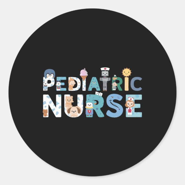 Paediatrics Nurse Picu  Classic Round Sticker (Front)