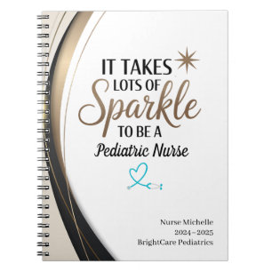 Paediatrics Nurse Sparkle Notebook – Personalised