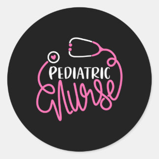 Paediatrics Nurse Stethoscope Paediatrician Nursin Classic Round Sticker