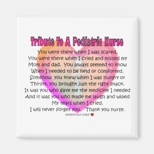 Paediatrics Nurse Tribute  Magnet