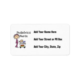Paediatrics Nurse Tshirts and Gifts Label