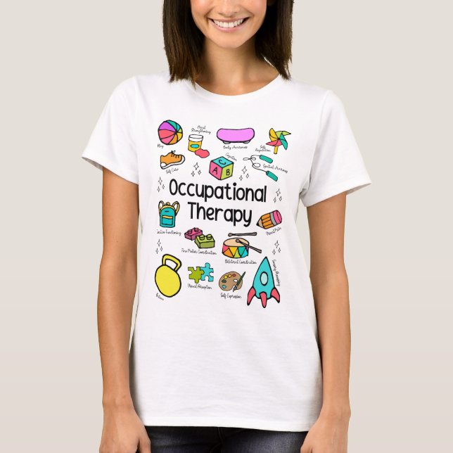 Paediatrics Occupational Therapy Colourful T-Shirt (Front)