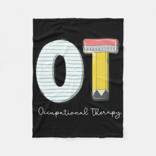 Paediatrics Occupational Therapy Cute Pencil Back Fleece Blanket