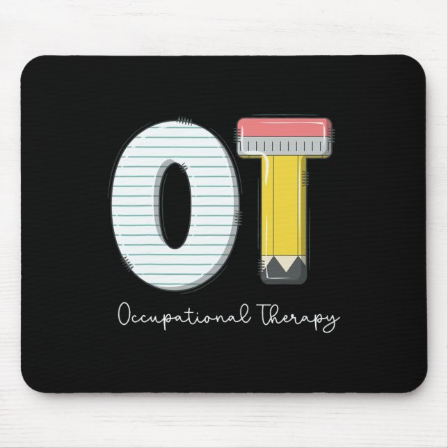 Paediatrics Occupational Therapy Cute Pencil Back  Mouse Pad (Front)