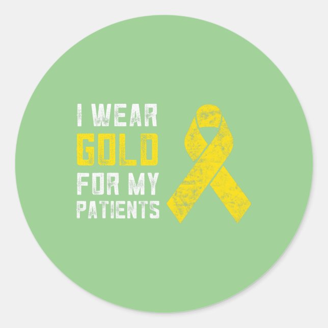 Paediatrics Oncology Nurse Gift Childhood Cancer A Classic Round Sticker (Front)