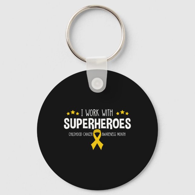 Paediatrics Oncology  RN Nurse Oncologist Ribbon Key Ring (Front)