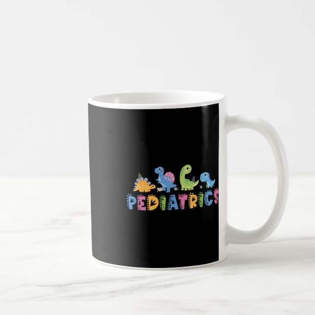 Paediatrics Paediatrics Squad Nurse Dinosaur Cute  Coffee Mug (Right)