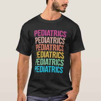 Paediatrics Retro Rainbow For Paediatrician, PEDS  T-Shirt