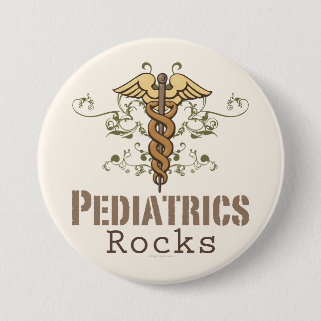 Paediatrics Rock Paediatrician Button (Front)