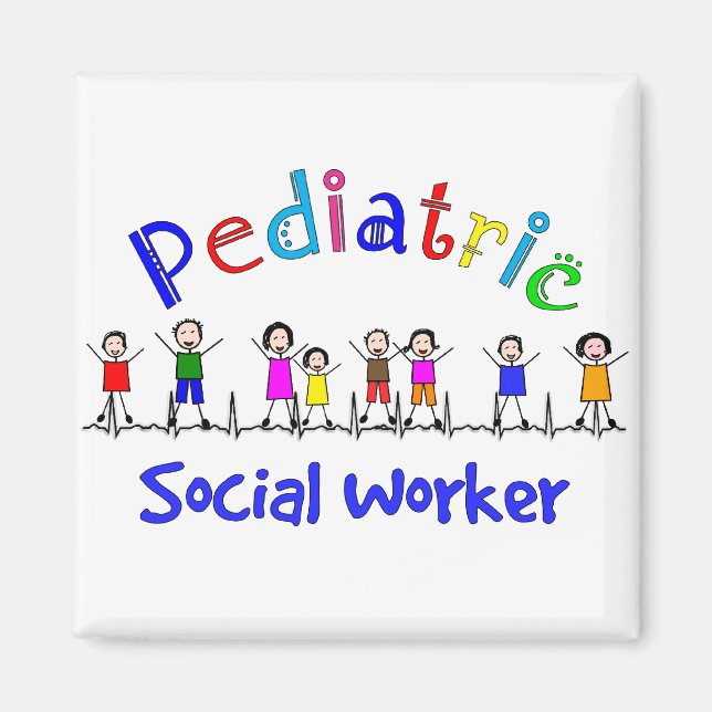 Paediatrics Social Worker Gifts Magnet (Front)