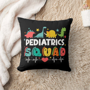 Paediatrics Squad Dinosaur Nurse Medical Team Funn Cushion