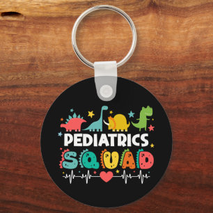 Paediatrics Squad Dinosaur Nurse Medical Team Funn Key Ring