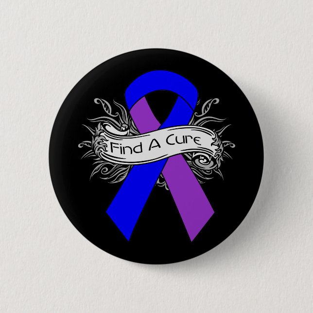 Paediatrics Stroke Find A Cure Ribbon 6 Cm Round Badge (Front)