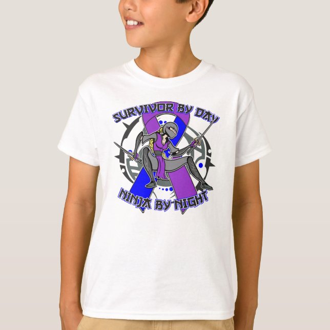 Paediatrics Stroke Survivor By Day Ninja By Night T-Shirt (Front)
