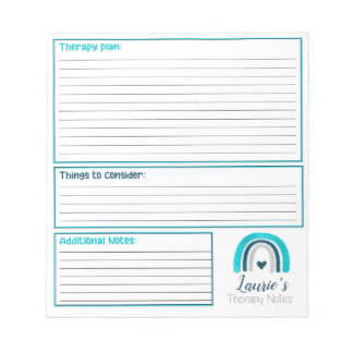 Paediatrics Therapist Notepad - 5x5" x6" 40 pages