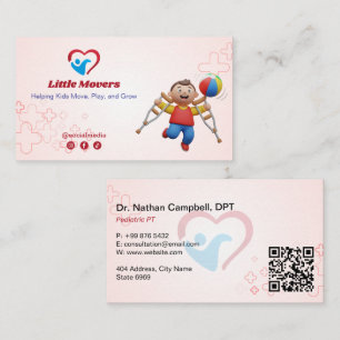 Paediatrics Therapy Business   Light Red Card