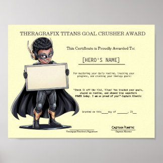 Paediatrics Therapy Calm & Capable Award Poster