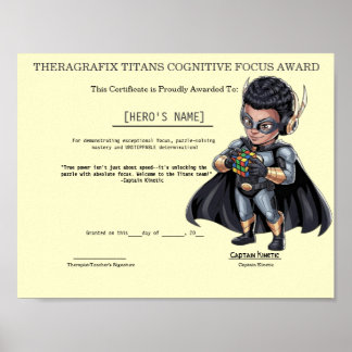 Paediatrics Therapy Focus & Determination Award Poster