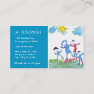 Paediatrics W/B Business Card