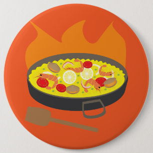 Paella 6 Cm Round Badge