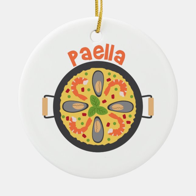 Paella Ceramic Ornament (Front)