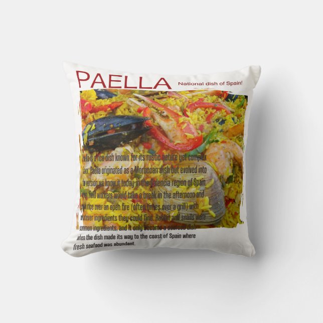 Paella Pillow! Cushion (Front)
