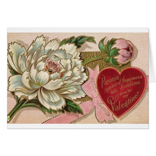 Paeonia Symbol of Happiness Card